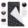 Picture of Toddler Sleeping Bag Nap Mat Black with Removable Pillow and Fleece Minky Blanket, Lightweight, Soft Perfect for Kids Preschool, Daycare, Travel Sleeping Bag Boys Girls, 21" x 50" Fit Standard Cot