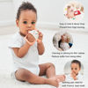 Picture of Smily Mia Reindeer Never Drop Hand Held Baby Teether for 3-6Months, Baby Teething Toys for Babies 0-6Months, Best Baby Easter Backet Stuffers for 6-12Months, Nude