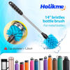 Picture of Holikme 8 Pack Bottle Brush Cleaning Set, Long Handle Bottle Cleaner for Washing Narrow Neck Beer Bottles Wine Decanter Narrow Cup Pipes Sinks Cup Cover, White