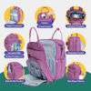 Picture of BabbleRoo Diaper Bag Backpack - Baby Essentials Travel Tote - Multi function Waterproof Diaper Bag, Travel Essentials Baby Bag with Changing Pad, Stroller Straps & Pacifier Case - Unisex, Purple