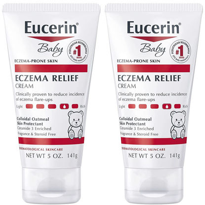 Picture of Eucerin Baby Eczema Relief Body Cream - Steroid & Fragrance Free for 3+ Months of Age - 5 oz. Tube (Pack of 2)