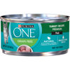 Picture of Purina ONE Natural, High Protein, Grain Free Wet Cat Food Pate, Turkey Recipe - (24) 3 oz. Pull-Top Cans