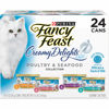 Picture of Purina Fancy Feast Wet Cat Food Variety Pack, Creamy Delights Poultry & Seafood Collection - (24) 3 oz. Cans