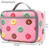 Picture of FlowFly Kids Lunch box Insulated Soft Bag Mini Cooler Back to School Thermal Meal Tote Kit for Girls, Boys, Doughnut
