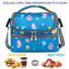 Picture of FlowFly Double Decker Cooler Insulated Lunch Bag Large Tote for Boys, Girls, Men, Women, With Adjustable Strap (Blue-Mermaid)