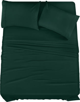 Picture of Utopia Bedding Queen Bed Sheets Set - 4 Piece Bedding - Brushed Microfiber - Shrinkage and Fade Resistant - Easy Care (Queen, Emerald)