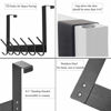 Picture of DOKU Over The Door Hook, Stainless Steel Heavy Duty Over Door Hanger Holder for Coat Robe Hat Clothe Towels Hanging, Bathroom Organizer Towel Rack 12 Hooks, Matte Black