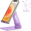 Picture of OMOTON Adjustable Cell Phone Stand, C2 Aluminum Desktop Phone Holder Dock Compatible with iPhone 11 Pro Max Xs XR 8 Plus 7 6, Samsung Galaxy, Google Pixel, Android Phones, Purple