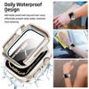 Picture of Goton 2 in 1 Waterproof Case for Apple Watch Series 8 & Series 7 45mm Screen Protector, 360 Protective Glass Face Cover Hard PC Bumper + Back Frame for iWatch 8/7 Accessories 45 mm, Starlight