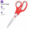 Picture of Scissors, Taotree 8" Scissors All Purpose Bulk Pack of 5, Stainless Steel Sharp Scissors for Office Home General Use, High/College School Classroom Teacher Student Kids Scissors Supplies, Same Size