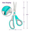 Picture of QMVESS 8.5" Scissors All Purpose 3 Pack, Ultra Sharp Multipurpose Blade Shears, Professional Ergonomic Comfort Grip Scissors for Office School Home Sewing Fabric DIY Craft Cutting General Use