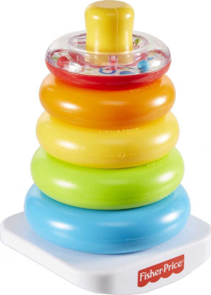 Picture of Fisher-Price Baby Stacking Toy Rock-A-Stack, Roly-Poly Base With 5 Colorful Rings For Ages 6+ Months