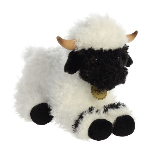 Picture of Aurora® Adorable Miyoni® Valais Blacknose Sheep Stuffed Animal - Lifelike Detail - Cherished Companionship - White 9 Inches