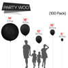Picture of PartyWoo Black Balloons, 100 pcs Black Balloons Different Sizes Pack of 36 Inch 18 Inch 12 Inch 10 Inch 5 Inch for Balloon Garland or Balloon Arch as Retirement Party Decorations, Birthday Decorations