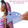 Picture of Barbie Totally Hair Doll, Butterfly-Themed with 8.5-Inch Fantasy Hair & 15 Styling Accessories (8 with Color-Change Feature)