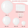 Picture of RUBFAC 87pcs White Balloons Different Sizes 18 12 10 5 Inches for Garland Arch, Premium Party Latex Balloons for Birthday Party Wedding Anniversary Baby Shower Party Decoration