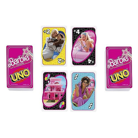 Picture of UNO Barbie The Movie Card Game, Inspired by the Movie for Family Night, Game Night, Travel, Camping and Party