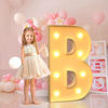 Picture of imprsv 3FT Marquee Light Up Letters B, Large Light Up Letters, Big Marquee Letters For Party Decorations Baby Shower Anniversary Decor Room Decor, Happy Birthday Sign Letters, Foam Letters