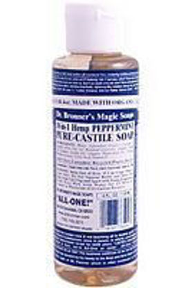 Picture of Dr Bronners Magic Soap All One Cspe04 4 Oz Peppermint 18 In 1 Dr. Bronner'S Liquid Soap