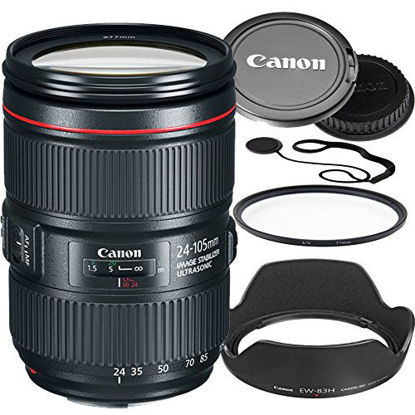 Picture of Canon 24?105mm f/4L IS II USM Lens (White Box) Bundle