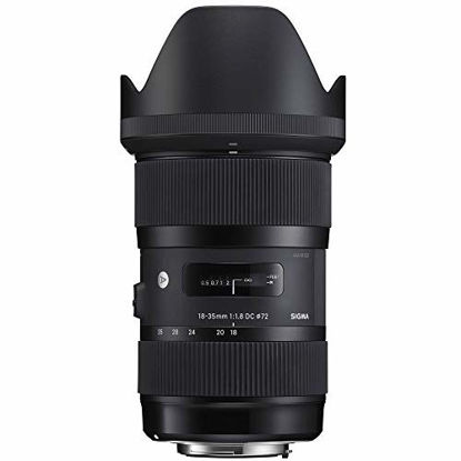 Picture of Sigma 210101 18-35mm F1.8 DC HSM Lens for Canon APS-C DSLRs (Black) International version (No Warranty)