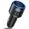 Picture of Bluetooth FM Transmitter [2021 Version] Car Bluetooth V5.0 Adapter, Dual USB Ports (QC3.0 & 1A) MP3 Player Radio Transmitter Receiver, Hands Free Call