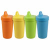 Picture of Re Play 4pk - 10 oz. No Spill Sippy Cups for Baby, Toddler, and Child Feeding in Orange, Yellow, Lime Green and Sky Blue - BPA Free - Made in USA from Eco Friendly Recycled Milk Jugs - Spring