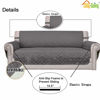 Picture of Easy-Going Reversible Loveseat Couch Cover for 2 Cushion Couch Sofa Cover for Dogs Water Resistant Furniture Protector with Foam Sticks Elastic Straps for Pet (Loveseat, Gray/Ivory)