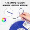 Picture of AMOLEN TPU Filament 1.75mm,Flexible Filament 3D Printer Filament,Soft TPU 3D Printing Filament,Precious Blue 1kg/2.2lbs