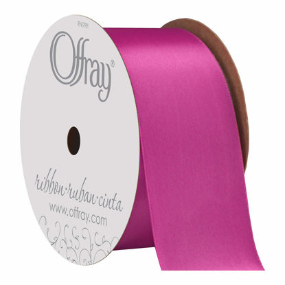 Picture of Berwick Offray 688722 1.5" Wide Single Face Satin Ribbon, Wildberry Pink, 4 Yds
