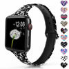 Picture of Sunnywoo Sport Band Compatible with Apple Watch 38mm 40mm 42mm 44mm, Narrow Soft Fadeless Floral Silicone Slim Thin Replacement Wristband for iWatch Series 4/3/2/1 Women Men