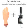 Picture of Practice Hand for Acrylic Nails, Professional Nail Practice Hands Fake Hand for Nail Practice Mannequin Hands for Nails Practice Nail Training Practice Hand for Acrylic Nail Kit(with Clamp Holder)