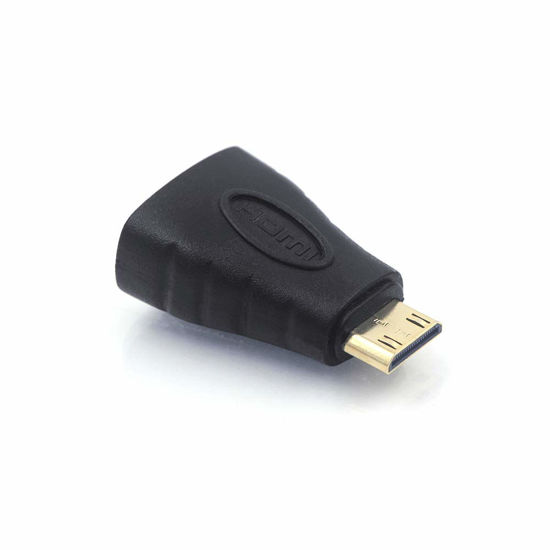 Picture of VCE HDMI Mini Adapter, Gold Plated Mini HDMI Male to Standard HDMI Female Adapter 4K Compatible for Raspberry Pi Zero W, Camera, Camcorder, DSLR, Tablet, Video Card