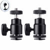 Picture of FOTYRIG Hot Shoe Mount Adapter 1/4" Mini Ball Head Ring Light Adapter for Cameras, Camcorders, Smartphone, Gopro, LED Video Light, Microphone, Video Monitor, Tripod, Monopod-2 Packs