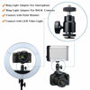 Picture of FOTYRIG Hot Shoe Mount Adapter 1/4" Mini Ball Head Ring Light Adapter for Cameras, Camcorders, Smartphone, Gopro, LED Video Light, Microphone, Video Monitor, Tripod, Monopod-2 Packs