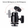 Picture of FOTYRIG Hot Shoe Mount Adapter 1/4" Mini Ball Head Ring Light Adapter for Cameras, Camcorders, Smartphone, Gopro, LED Video Light, Microphone, Video Monitor, Tripod, Monopod-2 Packs