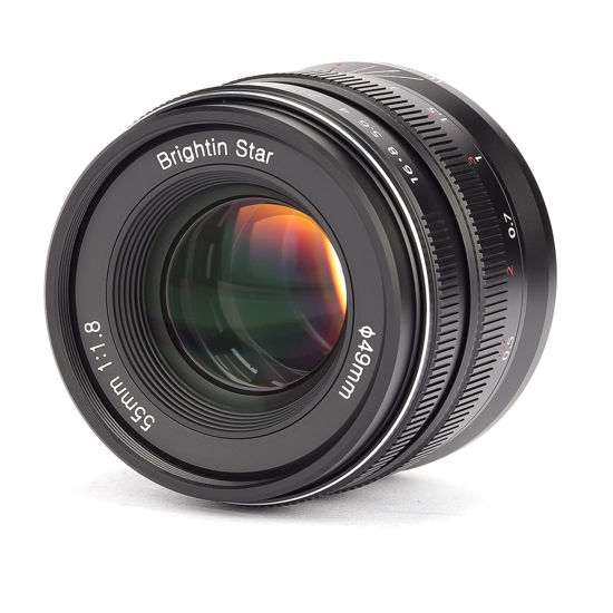 Picture of Brightin Star 55mm F1.8 Full Frame Manual Focus Prime Lens for Nikon Z-Mount Mirrorless Cameras, Large Aperture Fixed MF Lens, Compatible with Nikon Z-Mount Z-6II, Z-7II, Z5, Z50, Z9, Z50, Z-FC, Z30