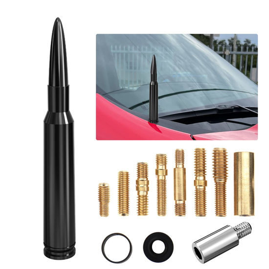 Picture of Car Truck Bullet Antenna for GM Chevy Silverado 1500 2500 3500 HD Avalanche GMC Sierra 1500 2500 3500 Denali Heavy Duty Pickup Trucks Accessories