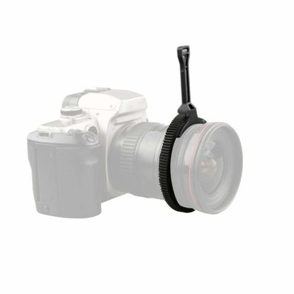 Picture of Serounder Adjustable Zoom Follow Focus Focusing Handle Lever with Gear Belt Ring for 46mm-110mm Lens(Black)