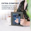 Picture of kwmobile Cover Compatible with Onyx Boox Leaf 2 Cover - Faux Leather/Suede Case with Stand - Dark Blue/Dark Grey