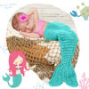 Picture of Janmercy Mermaid Newborn Photography Props Baby Props Outfit Handmade Crochet Baby Outfit Tail Baby Photo Props Cute Photo Costume