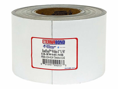 Picture of EternaBond RoofSeal White 4" x50' MicroSealant UV Stable RV Roof Seal Repair Tape | 35 mil Total Thickness - EB-RW040-50R - One-Step Durable, Waterproof and Airtight Sealant