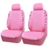 Picture of CAR PASS® Leopard Diamond Leather Pink Bling Car Seat Covers Universal, Faux Shining Rhinestones Two Front only, Fit 95% Automotive Glitter Crystal Sparkle Strips for Cute Women Girl, 2PCS Hot Pink