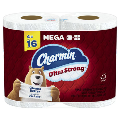 Picture of Charmin Ultra Strong Toilet Paper 4 Mega Rolls, 242 Sheets Per Roll