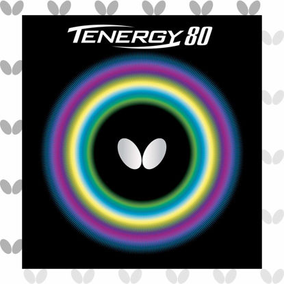 Picture of Butterfly Tenergy 80 Table Tennis Rubber Table Tennis Rubber | 1.7 mm, 1.9 mm, or 2.1 mm | Red or Black | 1 Inverted Table Tennis Rubber Sheet | Professional Table Tennis Rubber