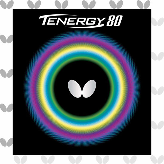 Picture of Butterfly Tenergy 80 Table Tennis Rubber Table Tennis Rubber | 1.7 mm, 1.9 mm, or 2.1 mm | Red or Black | 1 Inverted Table Tennis Rubber Sheet | Professional Table Tennis Rubber