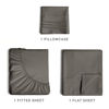 Picture of Twin Size Sheet Set - Breathable & Cooling Sheets - Hotel Luxury Bed Sheets - Extra Soft - Deep Pockets - Easy Fit - 3 Piece - Wrinkle Free - Comfy - Dark Grey Bed Sheets - Twins Sheets - 3 PC