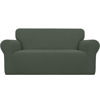 Picture of Easy-Going Stretch Oversized Loveseat Slipcover 1-Piece Sofa Cover Furniture Protector Couch Soft with Elastic Bottom for Kids Polyester Spandex Jacquard Fabric Small Checks Olive Green