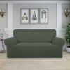 Picture of Easy-Going Stretch Oversized Loveseat Slipcover 1-Piece Sofa Cover Furniture Protector Couch Soft with Elastic Bottom for Kids Polyester Spandex Jacquard Fabric Small Checks Olive Green