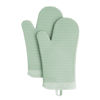 Picture of KitchenAid Ribbed Soft Silicone Oven Mitt Set, Pistachio 2 Count